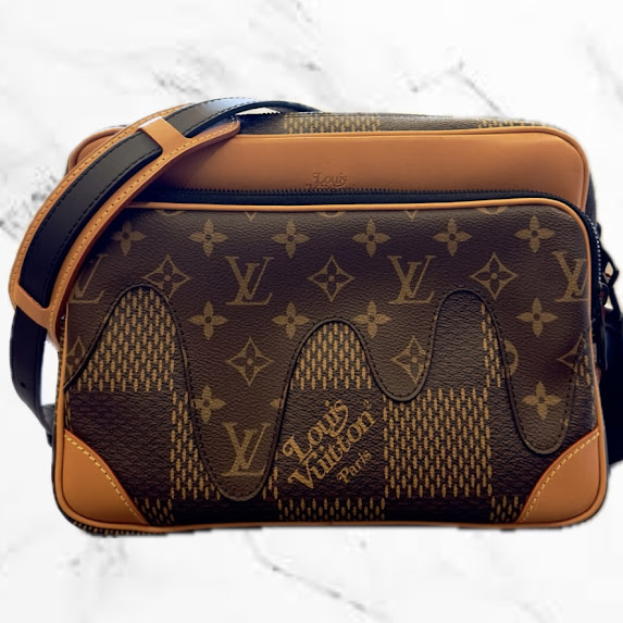 限定コラボ【LV × NIGO】Nil メッセンジャー バッグ Damier Louis Vuitton Nigo Nil Messenger Damier Ebene Giant Brown