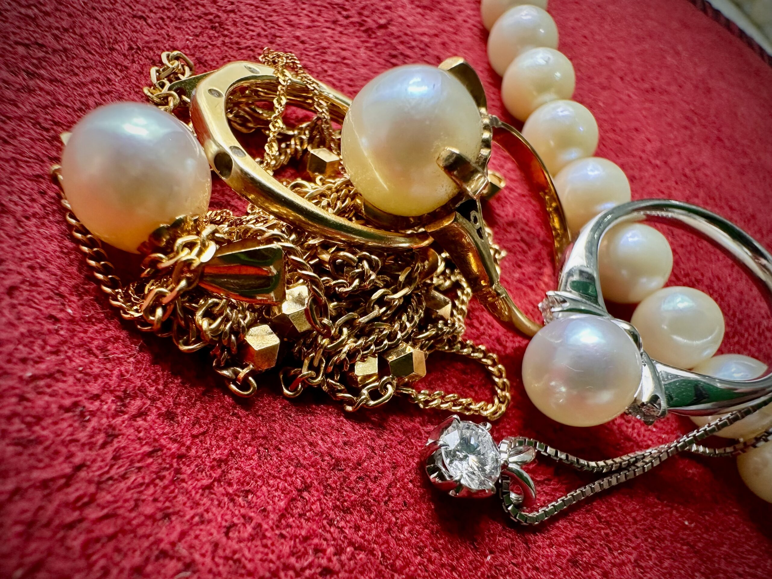 PT850　パール　ダイヤモンド　リング　約15.5号 goldplazajp_it4oybrdz14b